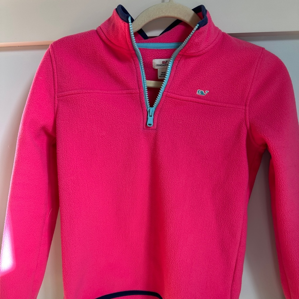 Vineyard Vines girls size M quarter zip fleece